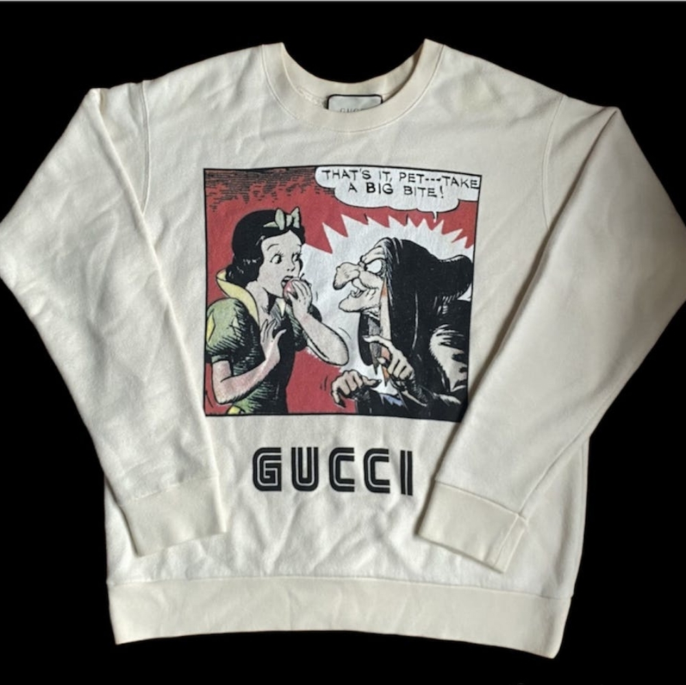 Gucci Disney Snow White Sweatshirt Cream EXCELLENT Condition